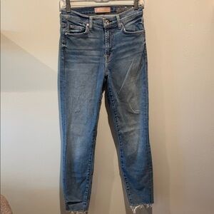 7 for all mankind Luxe Vintage the High Waist Ankle Skinny Jeans Women’s Denim